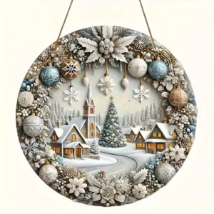 Nástěnná dekorace Vánoční vesnice