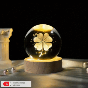 Noční 3D světlo - Čtyřlístek