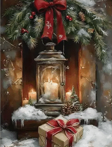 Obraz na plátně Vánoční lucerna