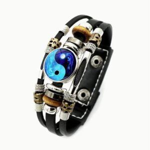 Yin Yang náramek z umělé kůže