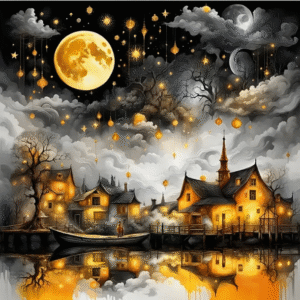 Diamantové malování Mystická noc