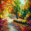 Diamantové malování Podzimní cesta