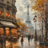 Diamantové malování Podzimní Paříž