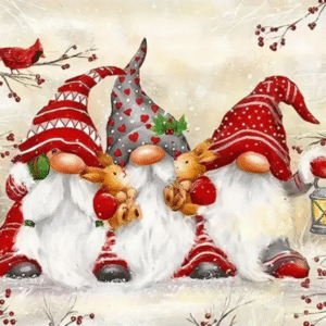 Diamantové malování Vánoční skřítci