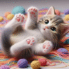 Diamantové malování Kotě s klubíčky