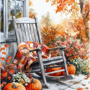 Obraz na plátně Podzimní veranda