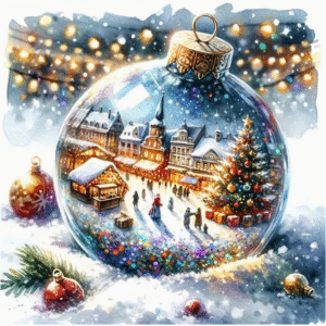 Diamantové malování Vánoční ozdoba