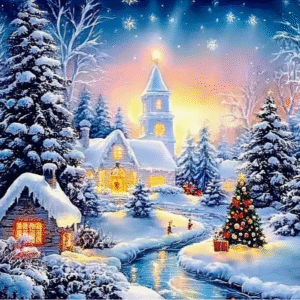 Diamantové malování Zima